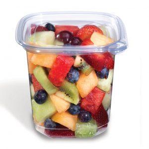 Tamper-Evident Square Deli Container 24oz Clear Evolutions - Case of 400 - EV1-24