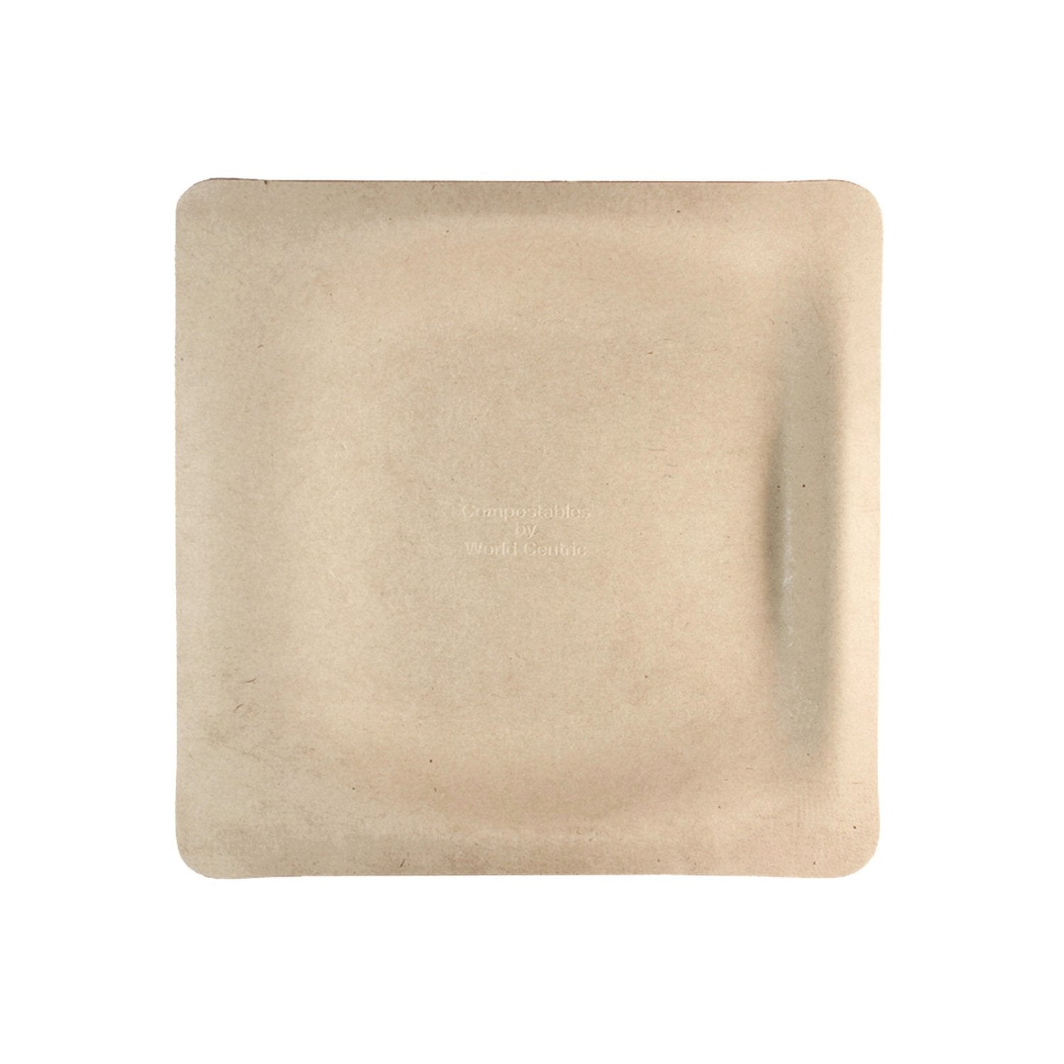 World Centric SQ-SC-7-LFS 7-inch unbleached fiber square plate