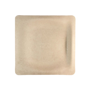 World Centric SQ-SC-7-LFS 7-inch unbleached fiber square plate