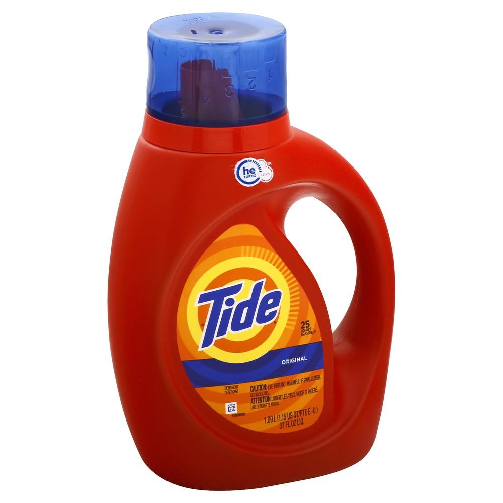 Tide - HE Compatible Liquid Laundry Detergent 37oz, Original - Case of 6