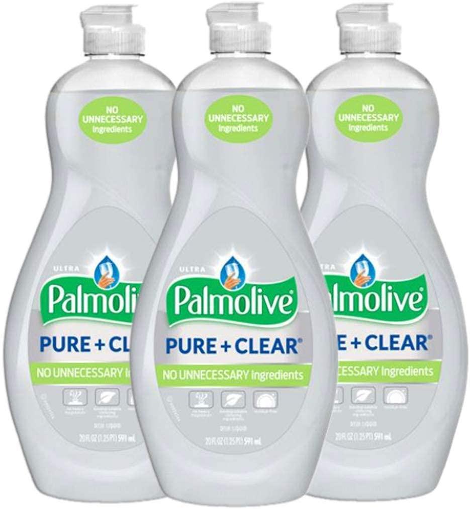 Palmolive - Liquid Dish Soap, Pure & Clear, 20 Fluid Ounce - Case of 9