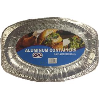 AFS - Oval Aluminum Platter 2 Pack, Large - Case of 36