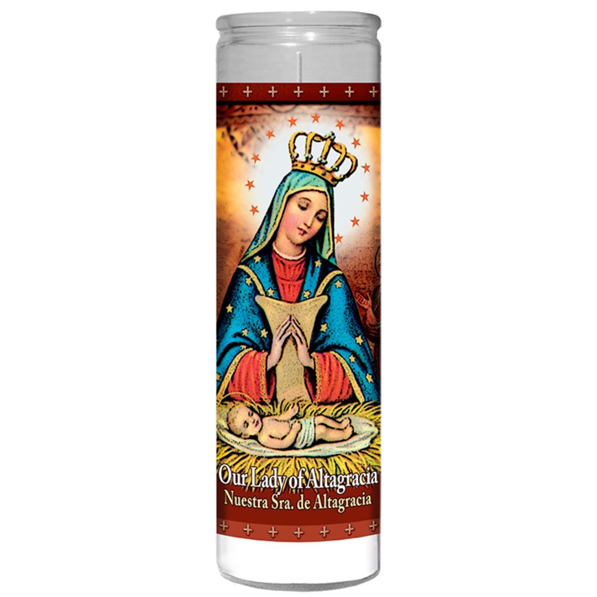 Candle 7-Day Our Lady of Altagracia White - Case of 12