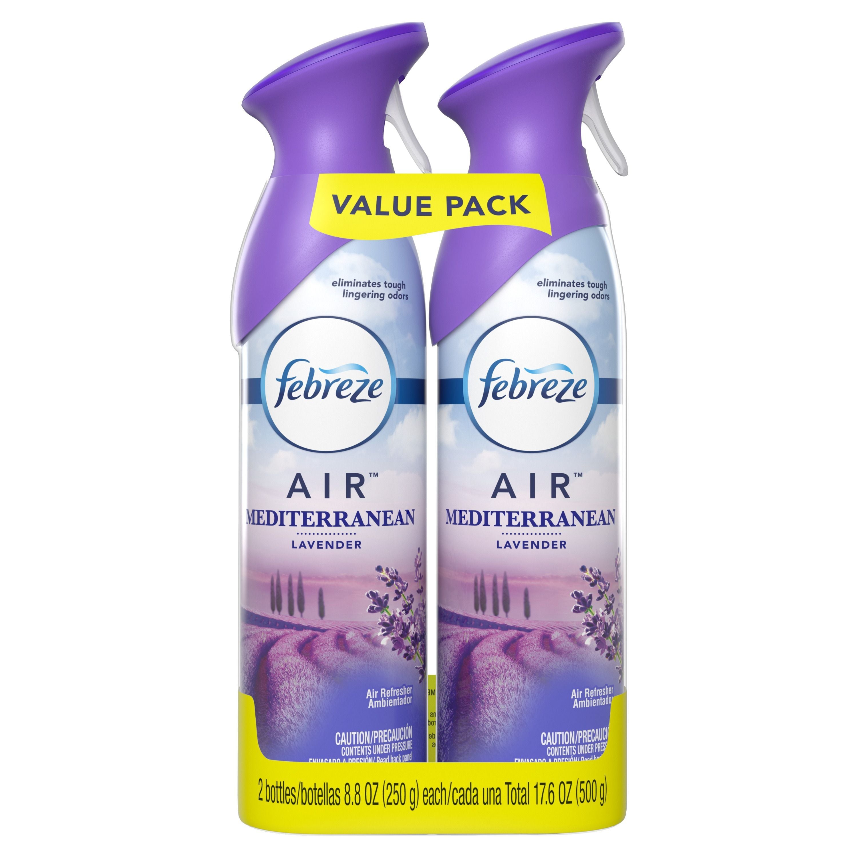 Febreze - Air Freshener, Mediterranean Lavender Scent, 8.8oz, 2 Pack - Case of 6