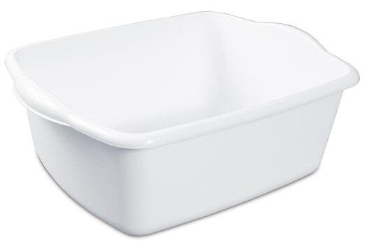 Sterilite 0647 - 12 Qt. Dishpan, White - Case of 8