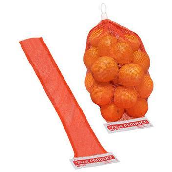 Flavorseal - 17" x 5.5" Red Plastic Mesh Produce Bag- Case of 1000