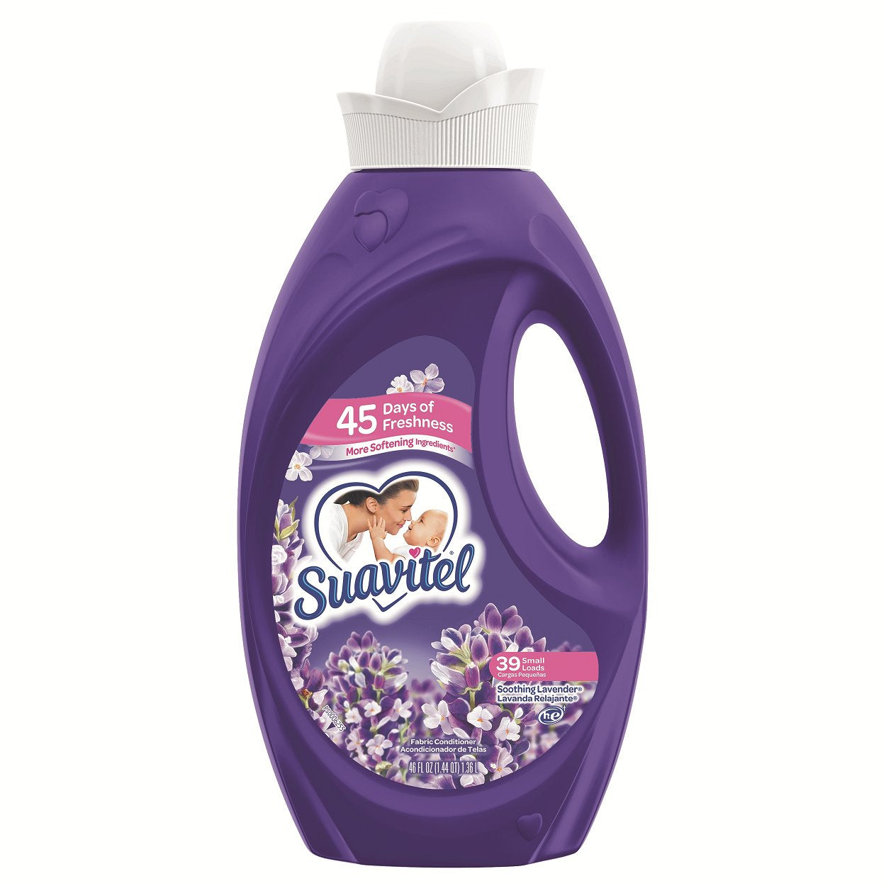 Suavitel - Liquid Fabric Softener 46oz, Soothing Lavender - Case of 6