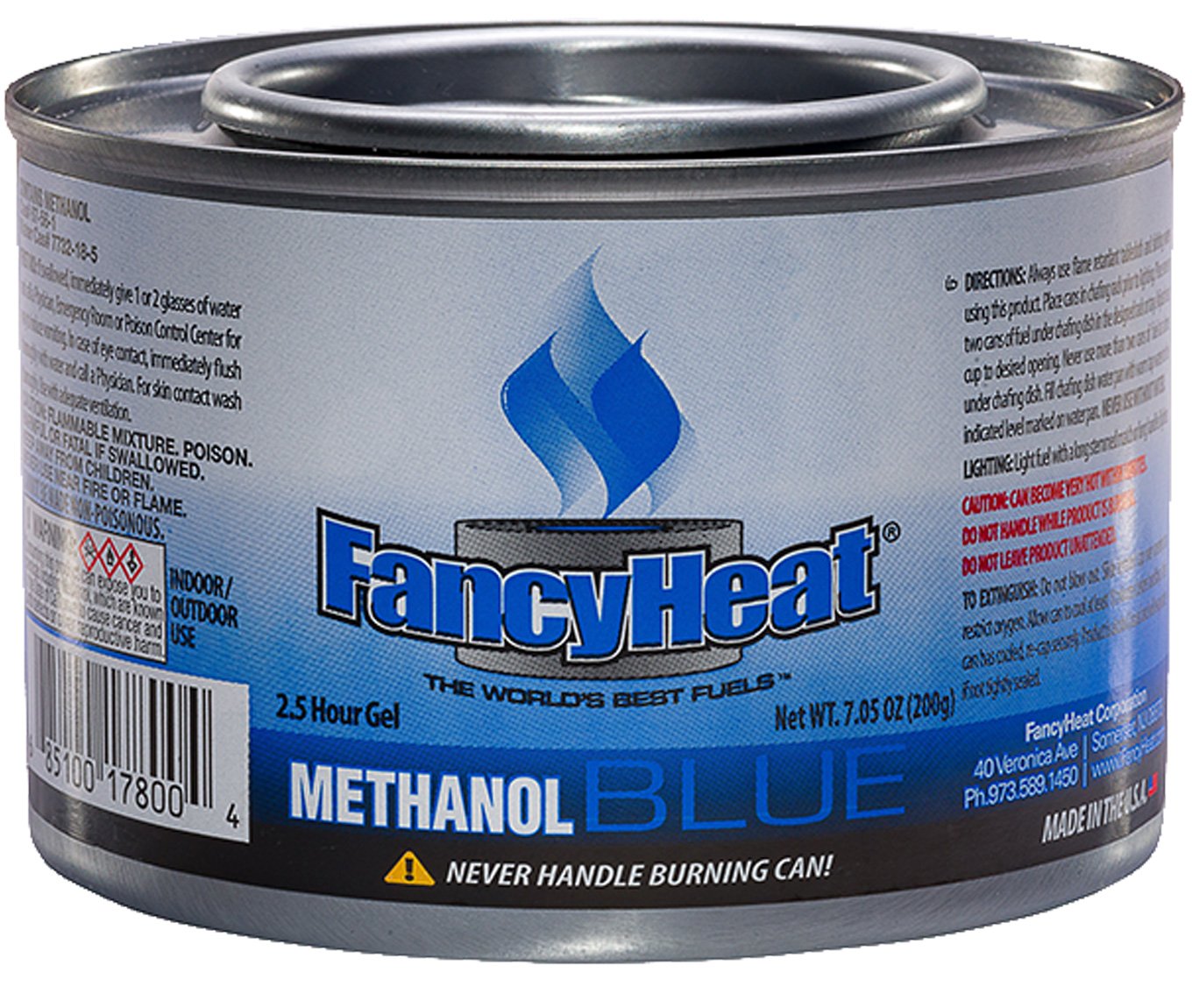 Fancy Heat - 2.5 Hour Handy Fuel Methanol Gel Chafing Fuel, 7oz - Case of 72