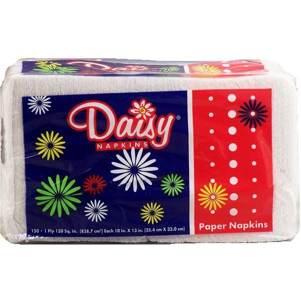 Daisy - 1-Ply Paper Napkins, 150 Count - Case of 18