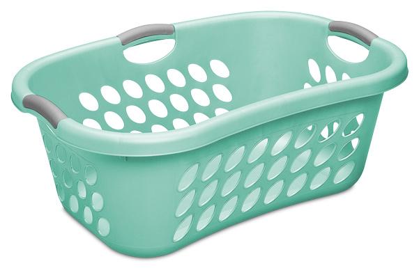 Sterilite 1210 - 1.25 Bushel Ultra™ HipHold Laundry Basket, Aqua Chrome - Case of 6