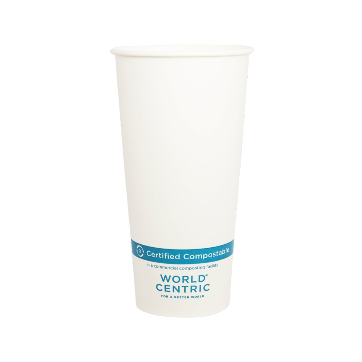 World Centric CU-PA-22C - 22oz Paper Cold Cup, White - Case of 1000