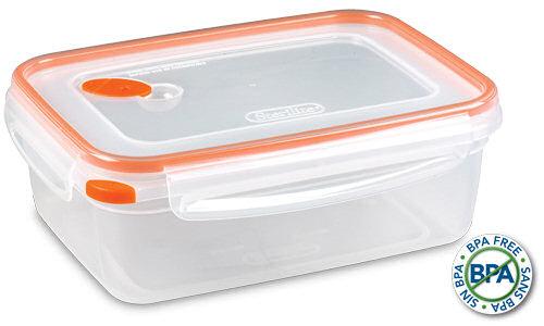 Sterilite 0322 - Ultra•Seal™ 8.3 Cup Rectangle, Tangerine - Case of 6