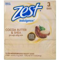 Zest - Cocoa Butter & Shea Bar Soap, 4oz, 3 Bars - Case of 12