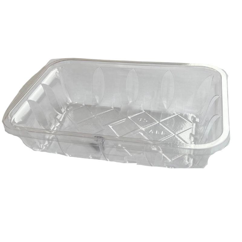 CKF 86631 - (#42P) Clear PET Plastic Meat Tray 8.3" x 5.8" x 2.0" - Case of 200