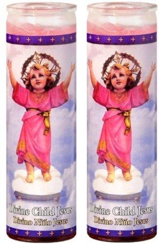 Candle 7-Day Divine Baby Child Jesus Pink - Case of 12