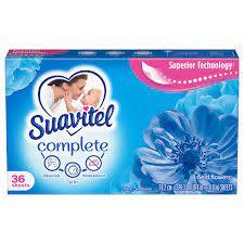 Suavitel - Complete Dryer Sheets 36 Count, Field Flowers - Case of 12