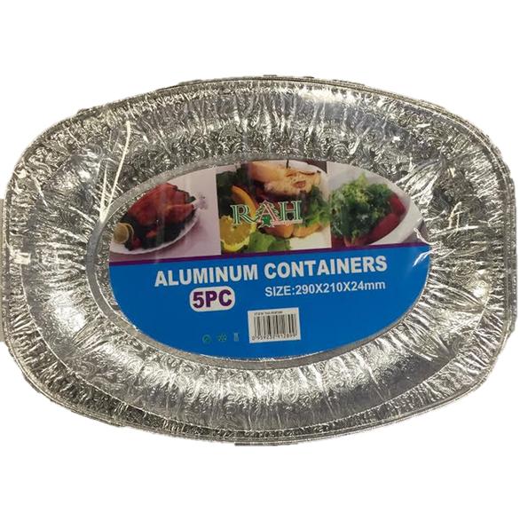 AFS - Oval Aluminum Platter 5 Pack, Small - Case of 36