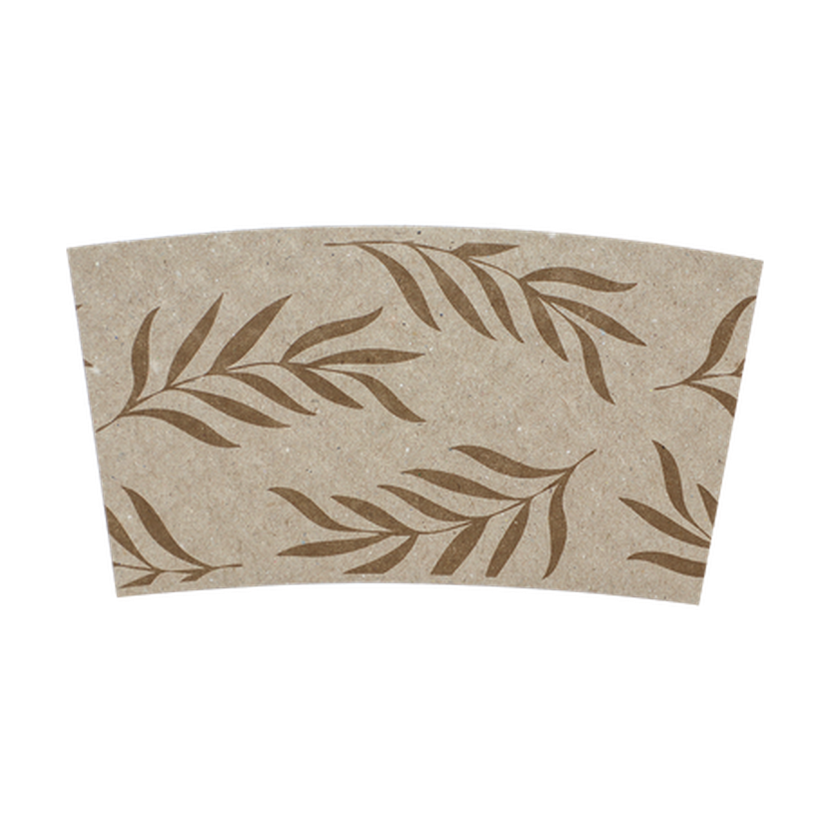 World Centric SL-PA-LG recycled paper sleeve for 10 to 20 oz hot cups, empty product on transparent background
