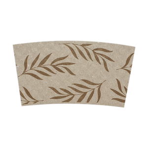 World Centric SL-PA-ME recycled paper sleeve for 8 oz hot cups, empty product on transparent background