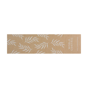 World Centric SL-PA-TR10 FSC paper sleeve for U10 fiber containers, empty product on transparent background