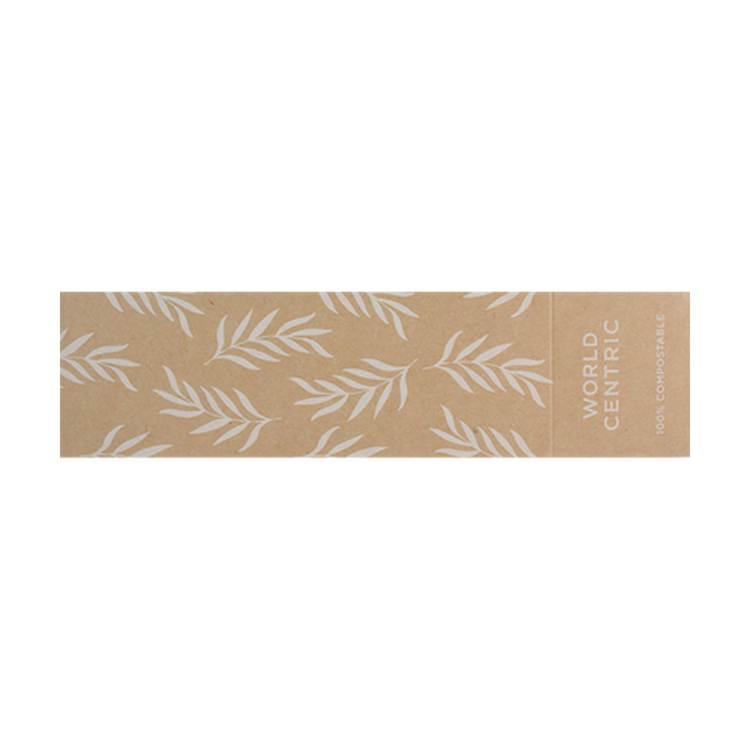 World Centric SL-PA-TR10 FSC paper sleeve for U10 fiber containers, empty product on transparent background
