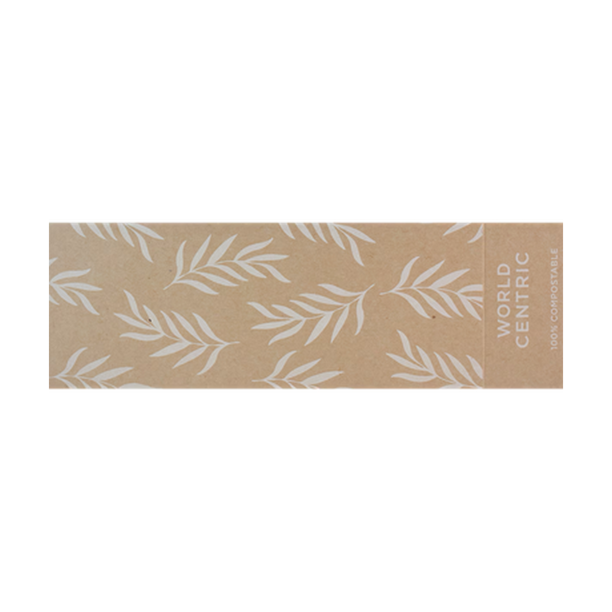 World Centric SL-PA-TR60 FSC paper sleeve for 60 oz fiber containers, empty product on transparent background