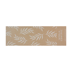 World Centric SL-PA-TR60 FSC paper sleeve for 60 oz fiber containers, empty product on transparent background