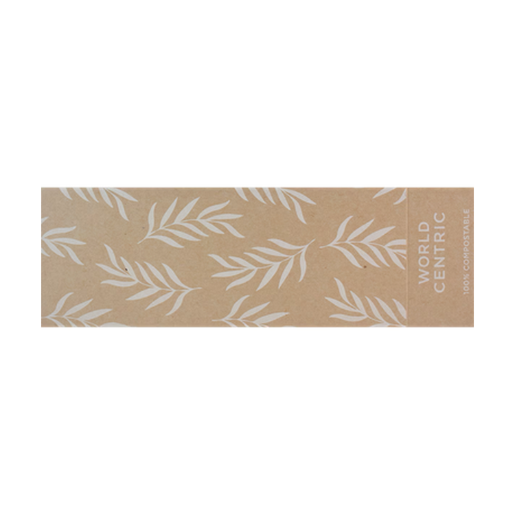 World Centric SL-PA-TR60 FSC paper sleeve for 60 oz fiber containers, empty product on transparent background