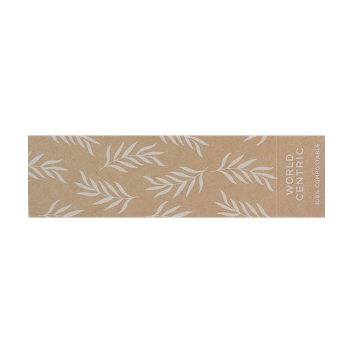 World Centric SL-PA-TR8 FSC paper sleeve for U8 fiber containers, empty product on transparent background