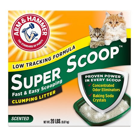 Arm Hammer - Super Scoop Clumping Litter, Fresh Scent, 14lb Box - Case of 3