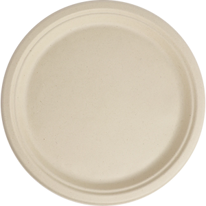 World Centric 10-inch unbleached plant-fiber round plate, manufacturer product view