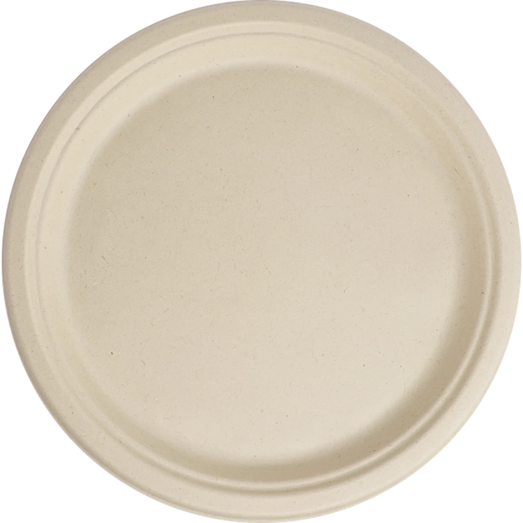 World Centric 10-inch unbleached plant-fiber round plate, manufacturer product view