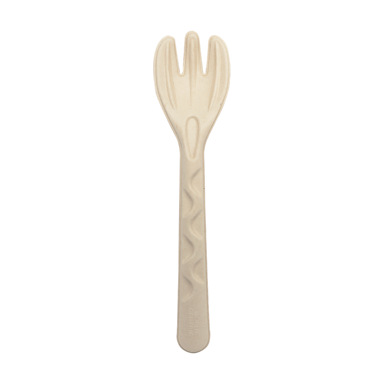 World Centric 10-inch unbleached plant-fiber serving fork, empty product view