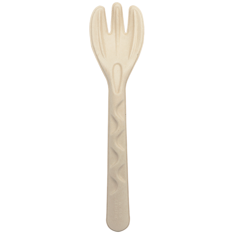 World Centric 10-inch unbleached plant-fiber serving fork, manufacturer product view