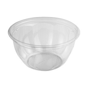 World Centric 16-ounce clear PLA salad bowl, empty product view