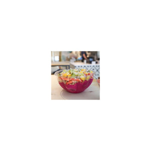 World Centric 24-ounce clear PLA salad bowl serving cold food
