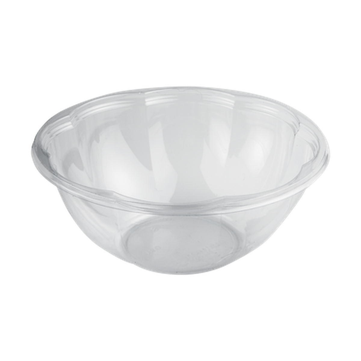 World Centric 24-ounce clear PLA salad bowl, empty product view