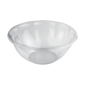 World Centric 24-ounce clear PLA salad bowl, empty product view