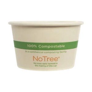 World Centric 4-ounce NoTree paper portion cup, empty product view