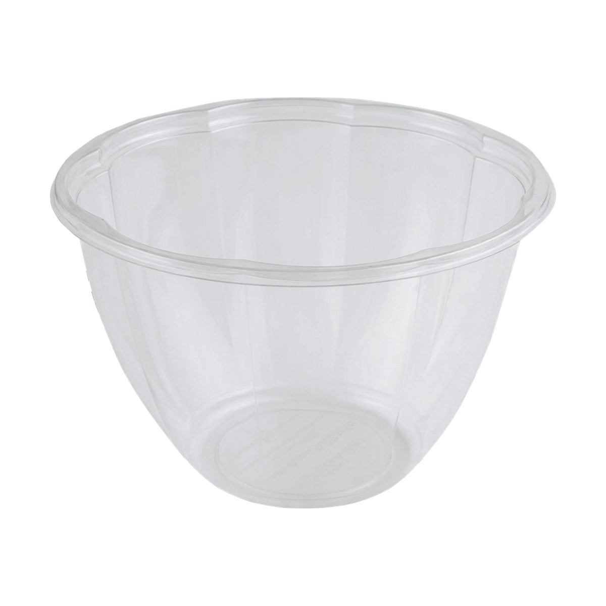 World Centric 48-ounce clear PLA salad bowl, empty product view