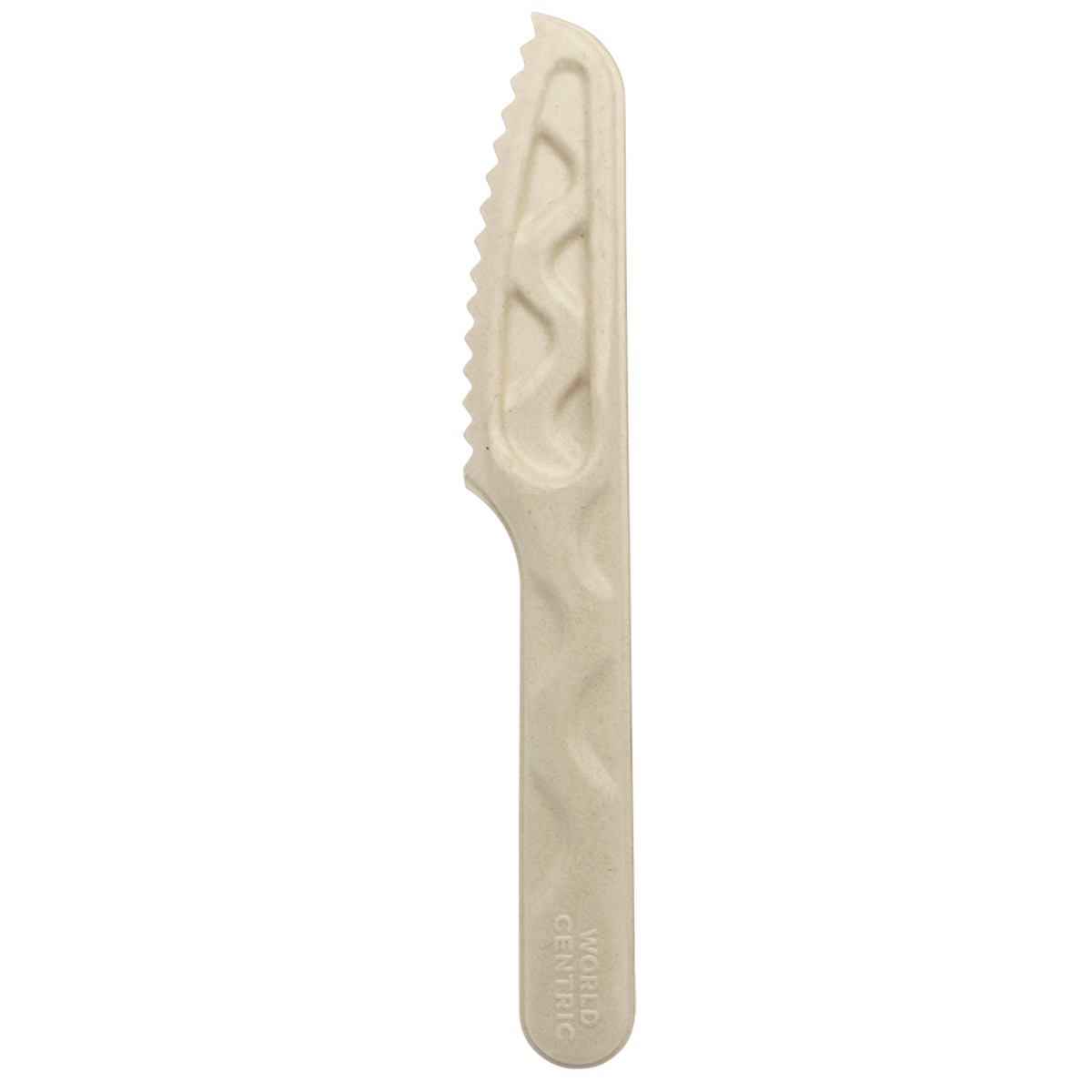 World Centric 6-inch unbleached fiber knife, empty product view