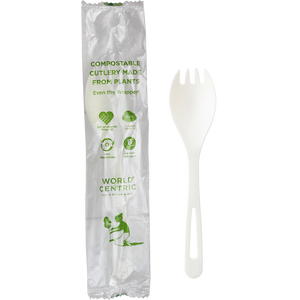 World Centric 6-inch wrapped TPLA spork, manufacturer product view