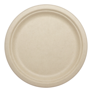 World Centric 9-inch unbleached plant-fiber round plate, manufacturer product view