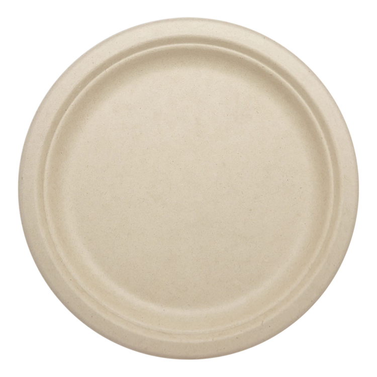 World Centric 9-inch unbleached plant-fiber round plate, manufacturer product view