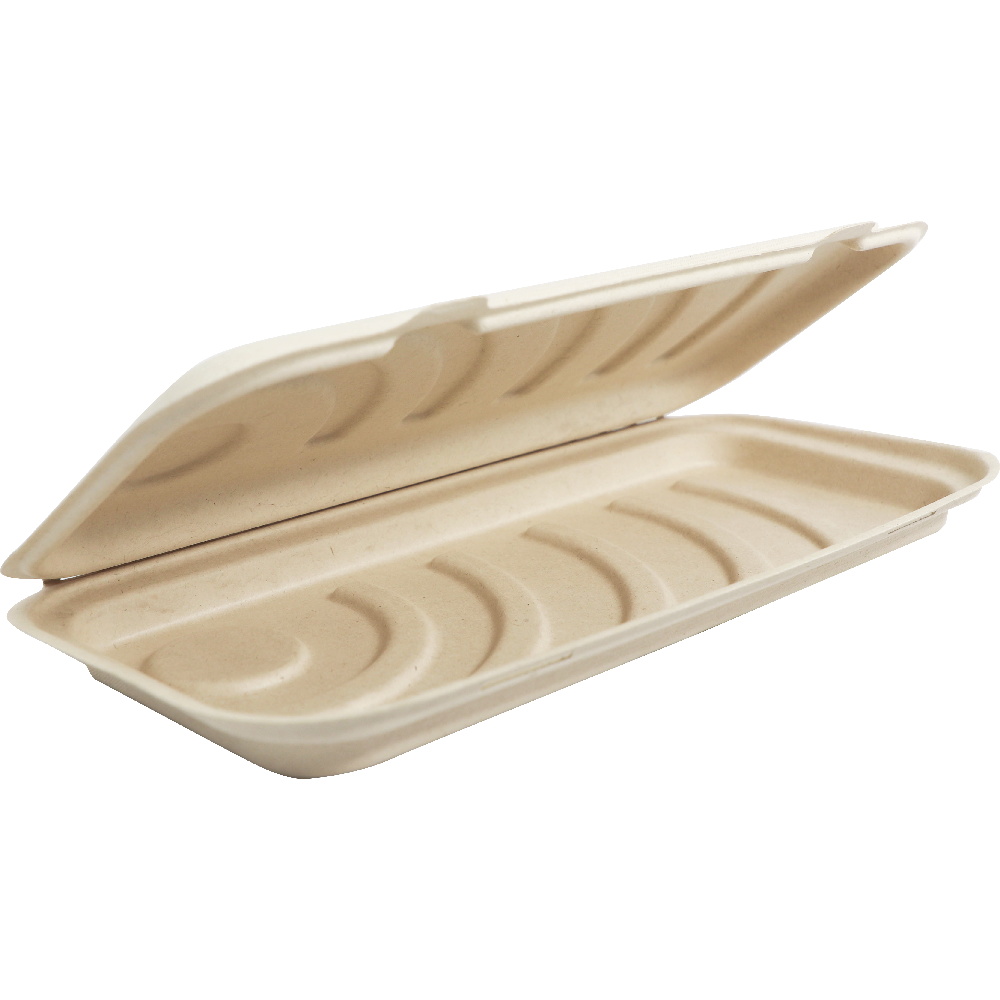 World Centric plant-fiber flatbread and pizza box, open empty product view