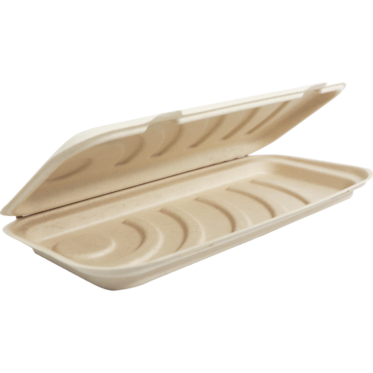 World Centric plant-fiber flatbread and pizza box, open empty product view