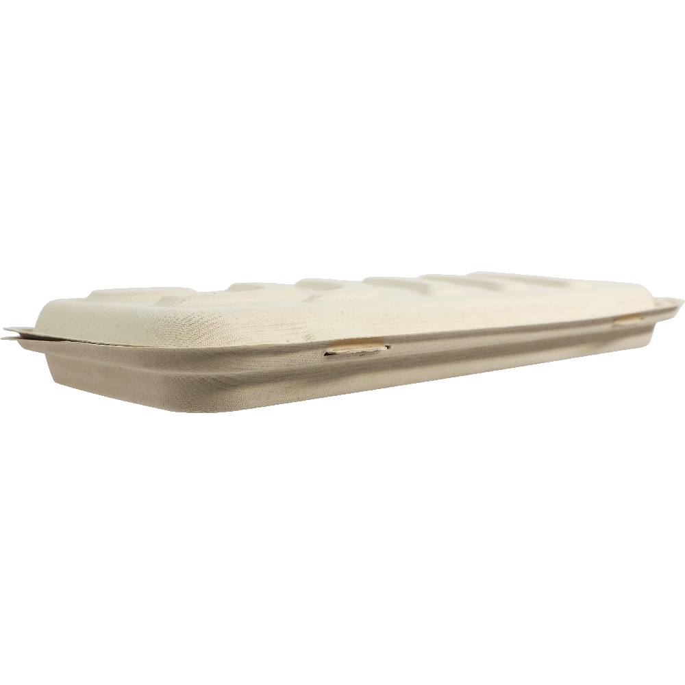 World Centric plant-fiber flatbread and pizza box, closed manufacturer view