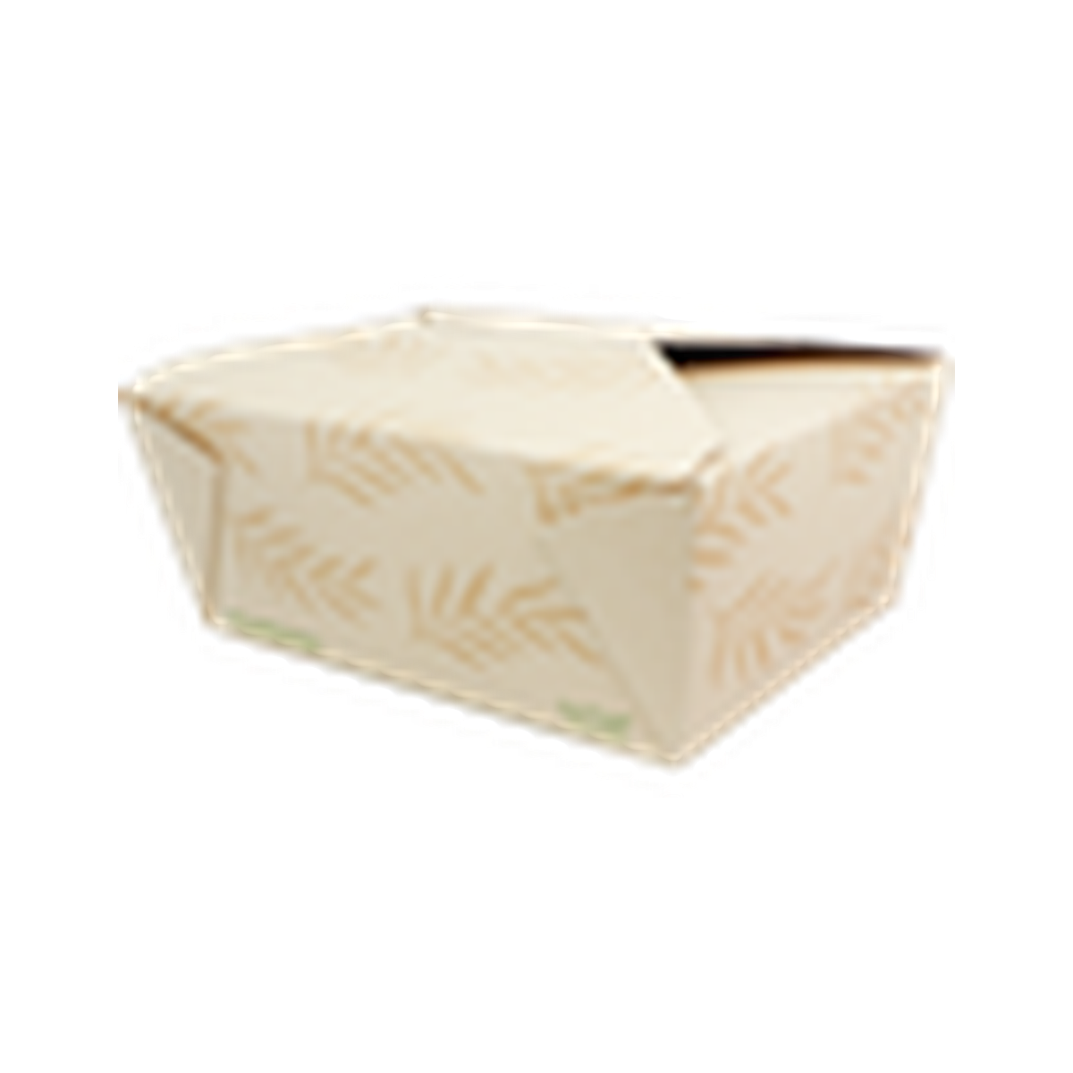 World Centric TO-NT-4 95 oz NoTree number 4 paper take-out container, empty closed view