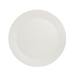 World Centric ZeroWare 10-inch matte white reusable plate, empty product view