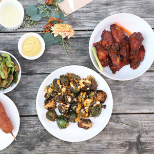 World Centric ZeroWare 10-inch reusable plates serving prepared foods